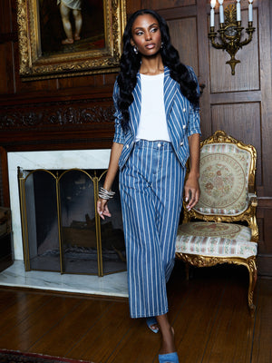 Image - Wayne and Zayne set in Denim Stripe  L'AGENCE   