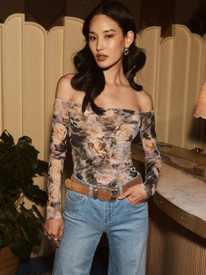 Peonie Off-The-Shoulder Bodysuit bodysuit L'AGENCE Sale