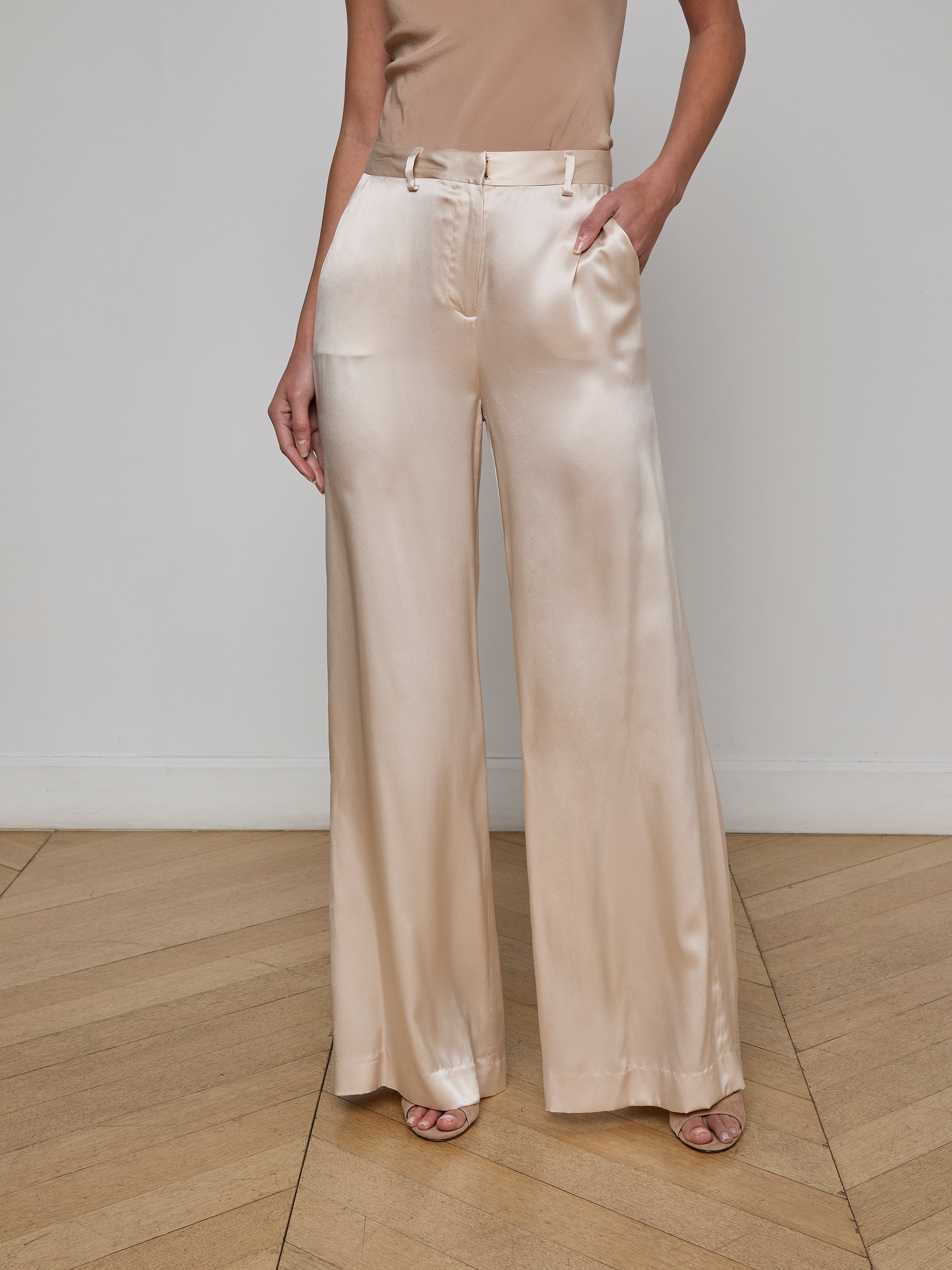 Gavin Silk Wide-Leg Pant pant L'AGENCE Sale