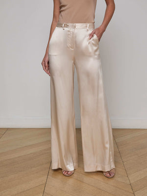 Gavin Silk Wide-Leg Pant pant L'AGENCE