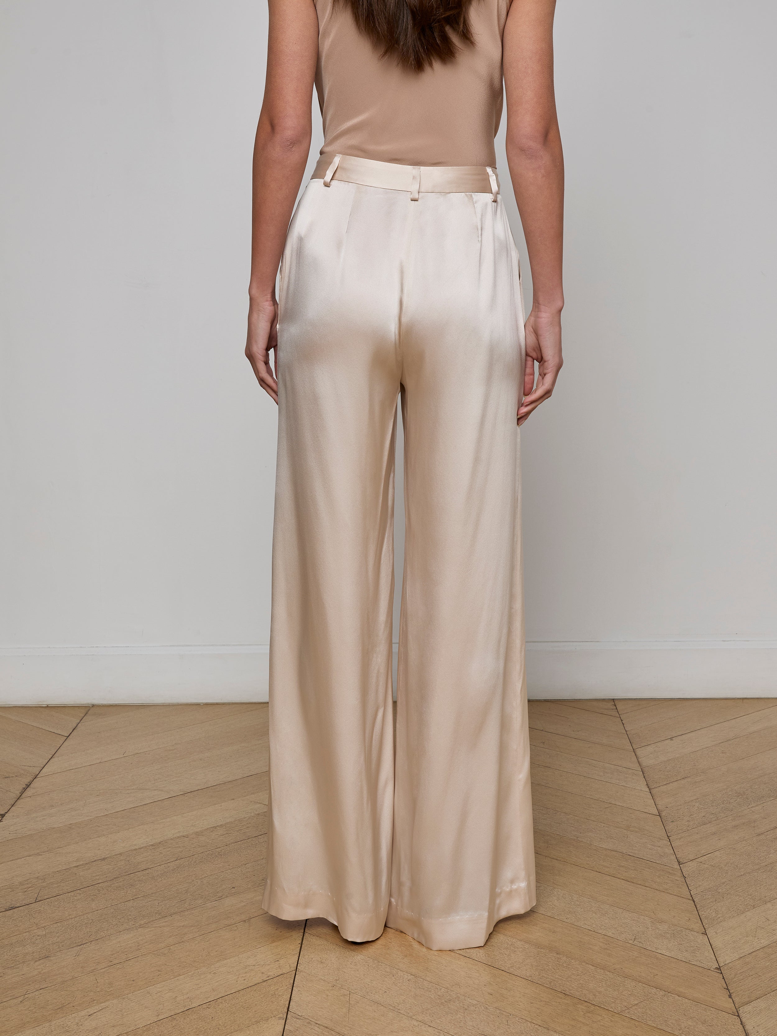 Gavin Silk Wide-Leg Pant pant L'AGENCE Sale