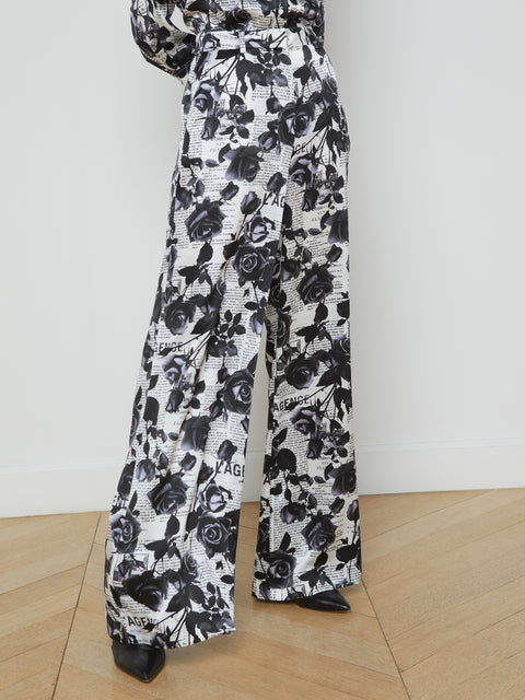 Gavin Silk Wide-Leg Pant pant L'AGENCE   