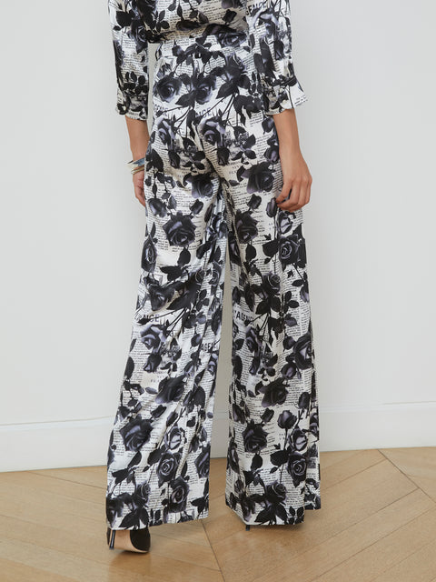 Gavin Silk Wide-Leg Pant pant L'AGENCE   