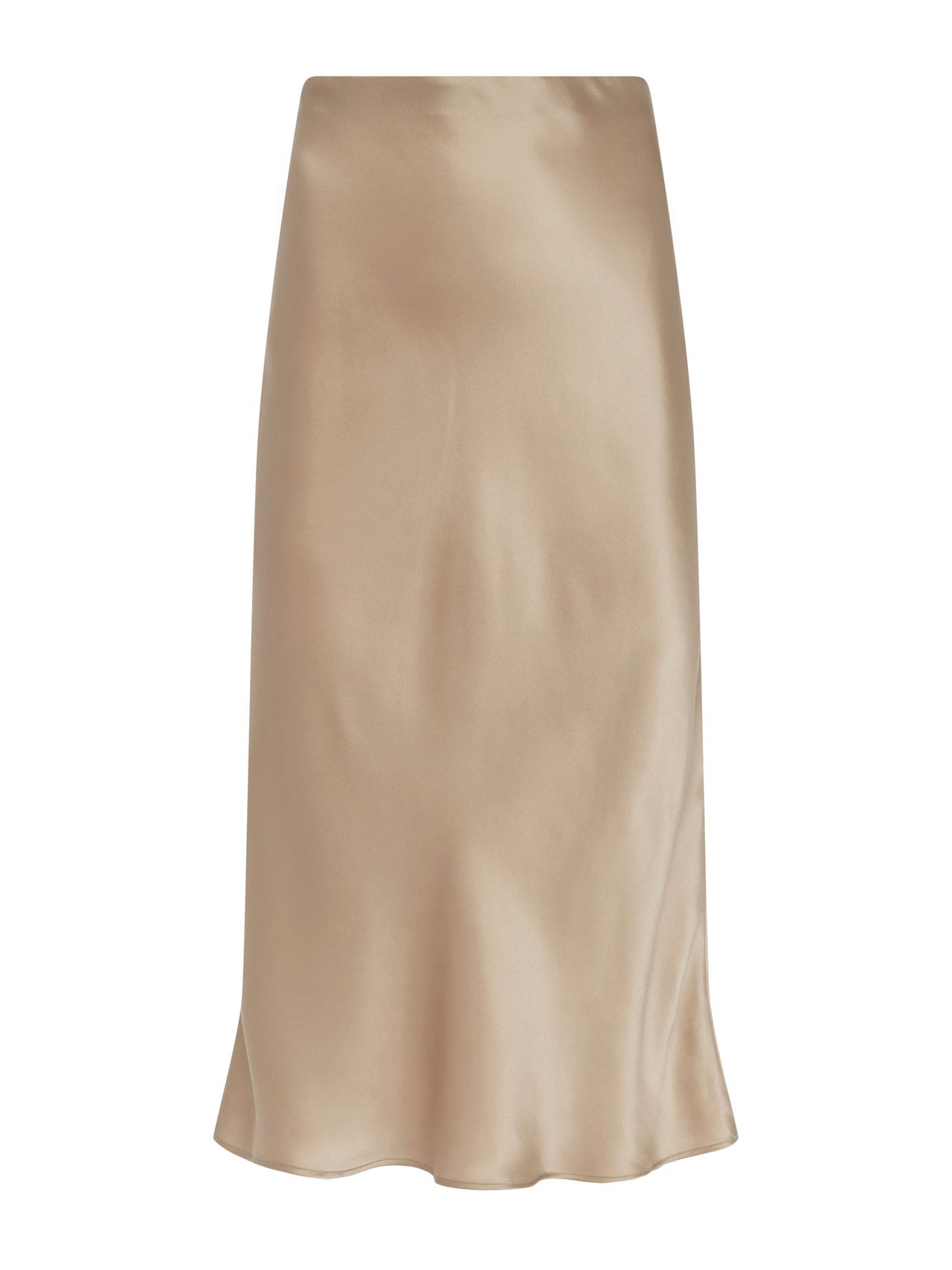 L'AGENCE - Perin Silk Midi Skirt in Almond