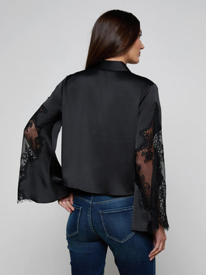 카프리 레이스 슬리브 블라우스