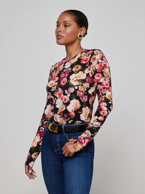 Tess L / S Crew Clustr flrl