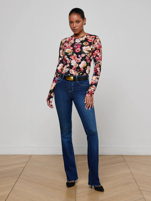 Tess L/S Crew Clustre flrl
