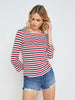 Lucille Striped Boatneck Top shirt L'AGENCE   