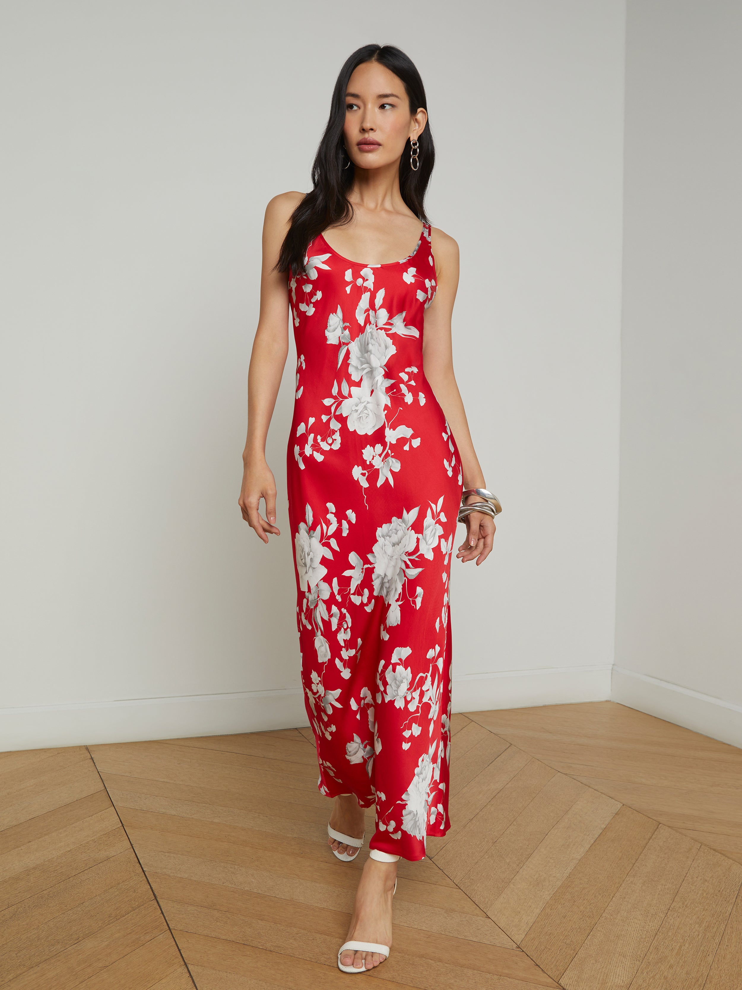 Akiya Satin Maxi Dress dress L'AGENCE