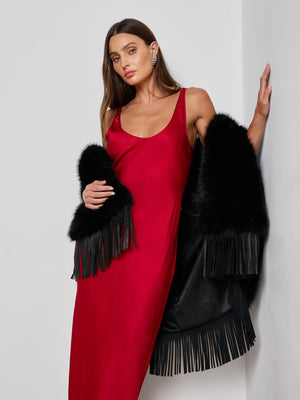 Akiya Satin Maxi Dress