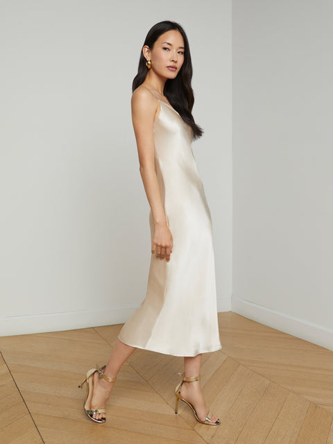 Seridie Silk Slip Dress dress L'AGENCE