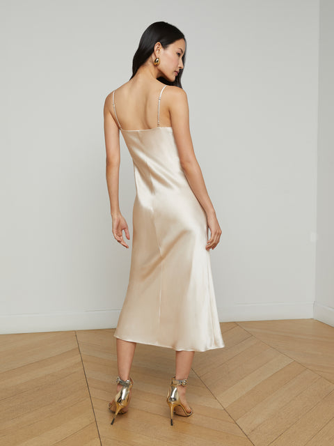 Seridie Silk Slip Dress dress L'AGENCE