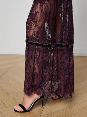 포 레이스 맥시 드레스