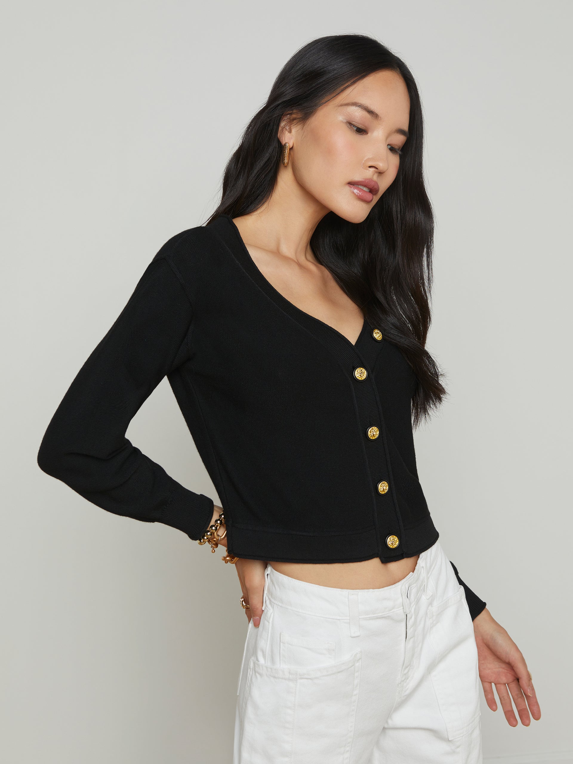 Nopal Cropped Cardigan cardigan L'AGENCE