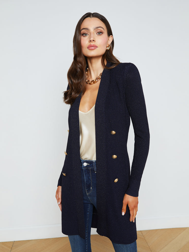 Noe Double-Breasted Cardigan cardigan L'AGENCE   
