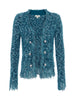 Azure Fringe Cardigan Blazer blazer L'AGENCE   