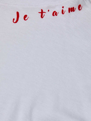 Sadie Embroidered Tee tee shirt L'AGENCE