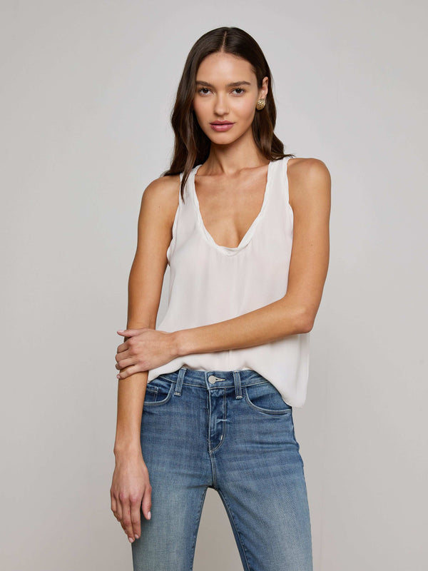 Trixi Silk Tank tank top L'AGENCE