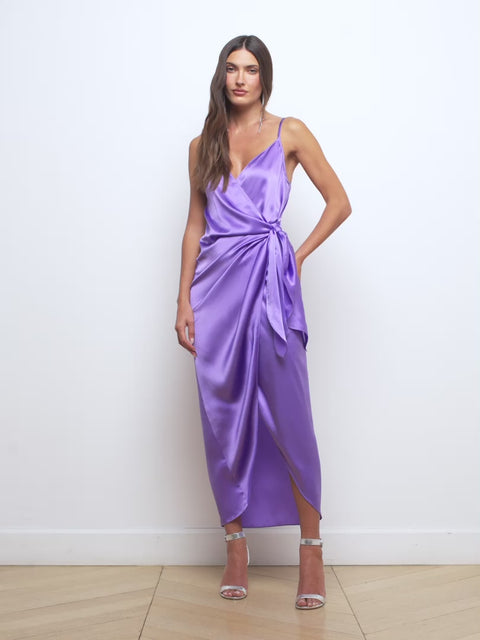 Amilia Silk Wrap Dress dress L'AGENCE