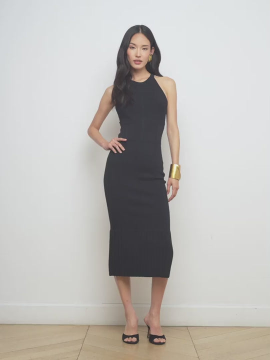 Kimi Knit Dress in Black | L'AGENCE