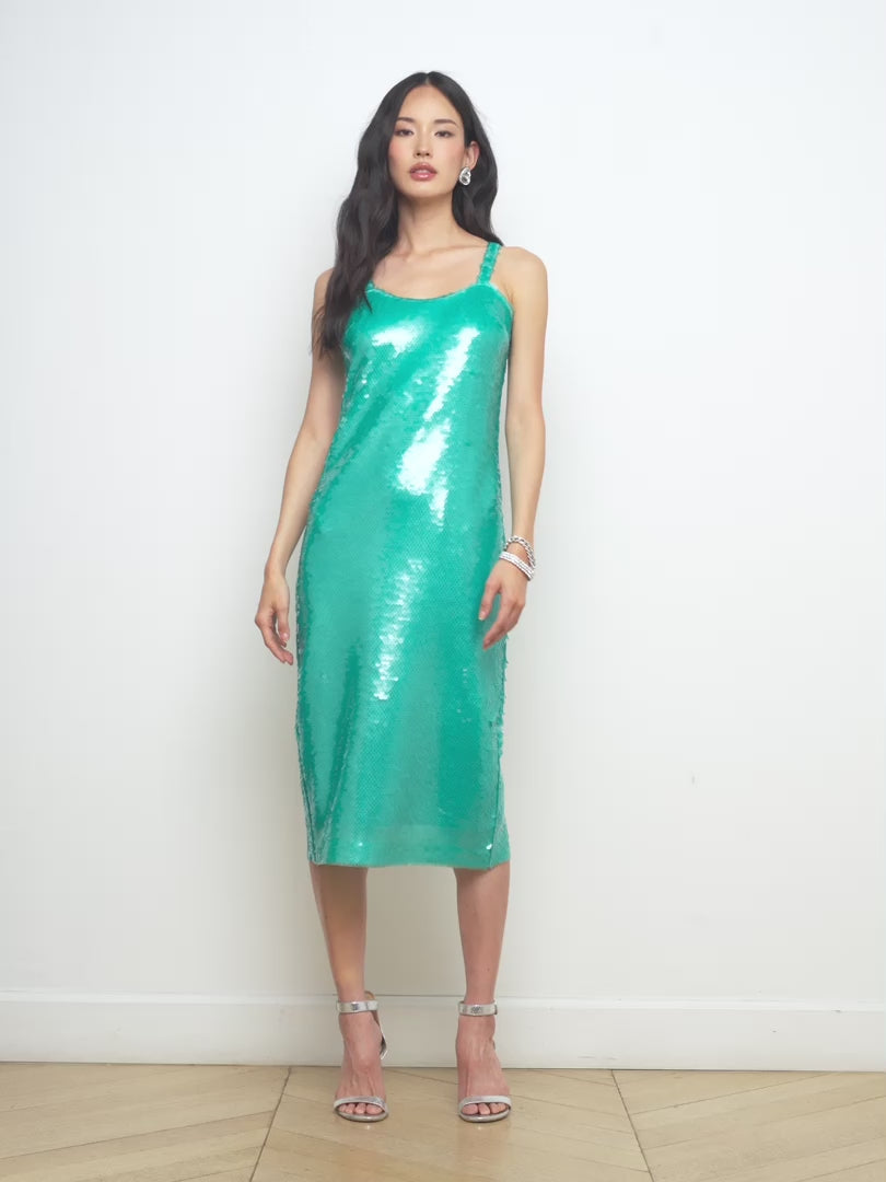 Gabin Sequin Midi Dress dress L'AGENCE