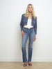 Genevie Coated Cropped Denim Jacket jacket L'AGENCE