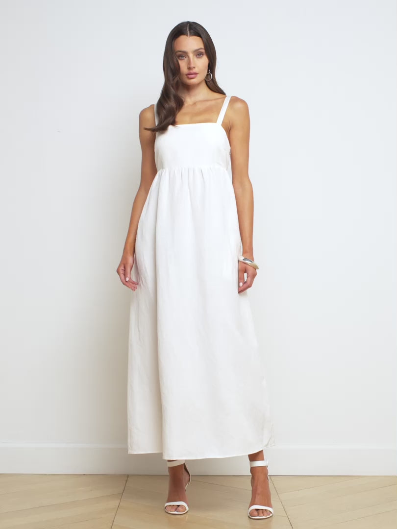 Jessamy Linen-Blend Maxi Dress dress L'AGENCE Sale