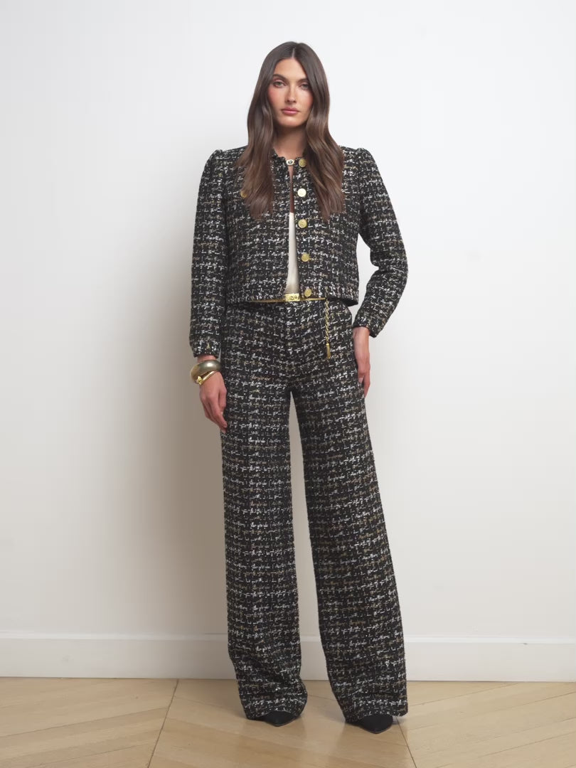 Livvy Tweed Trouser pant L'AGENCE Sale