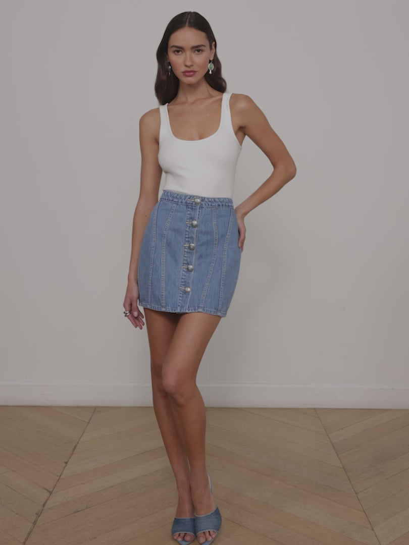Phia Jean Mini Skirt in Hartland | L'AGENCE