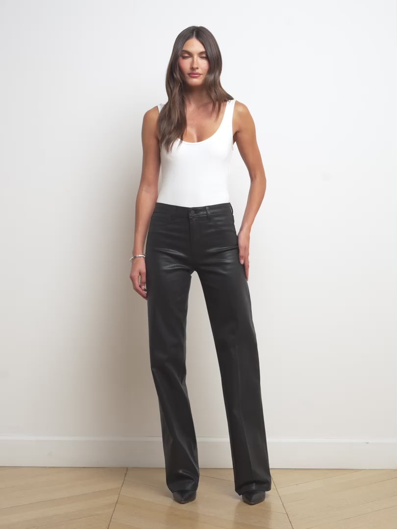 Clayton Coated Wide-Leg Jean jean L'AGENCE