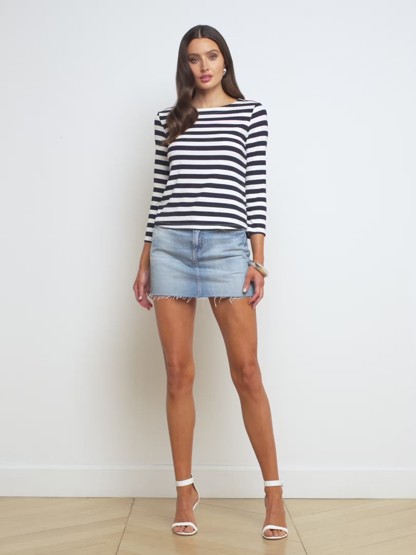 Paris Denim Mini Skirt skirt L'AGENCE Sale