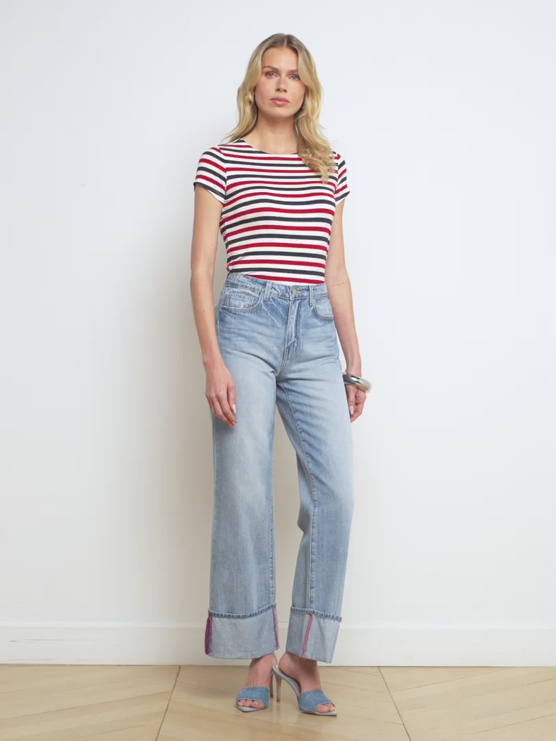 L’AGENCE Nadia Straight online Leg High Rise Cropped Jeans 24