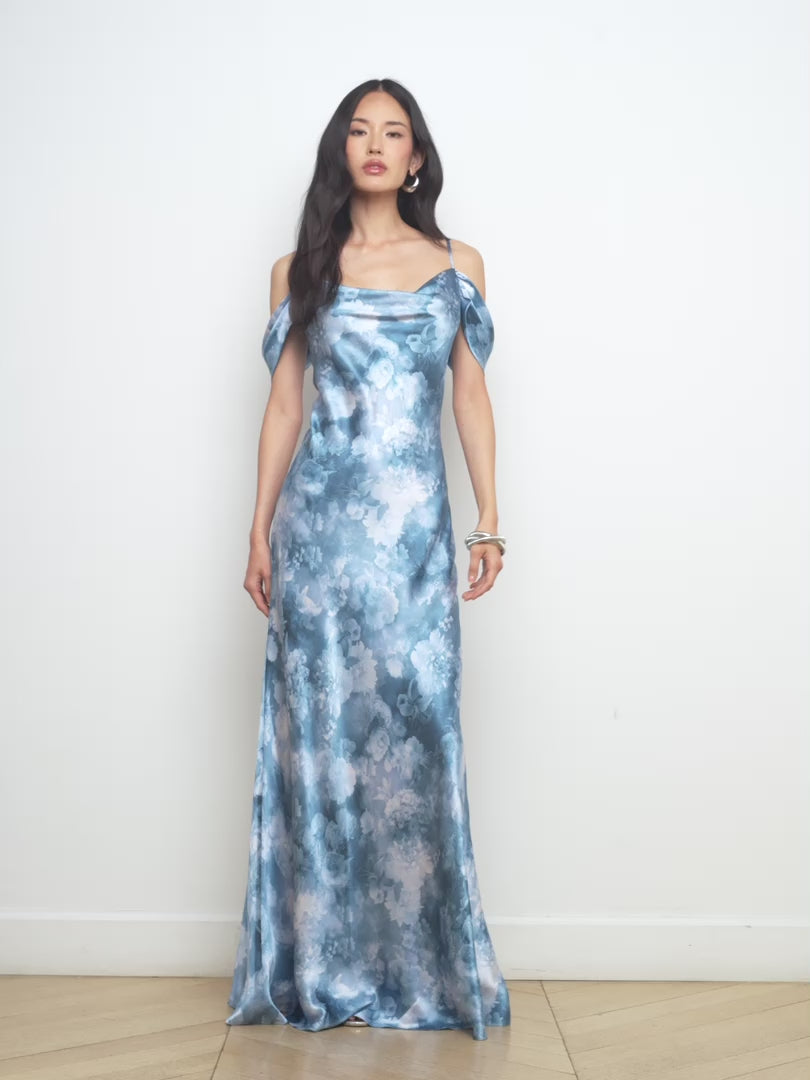 Kenna Silk Gown dress L'AGENCE