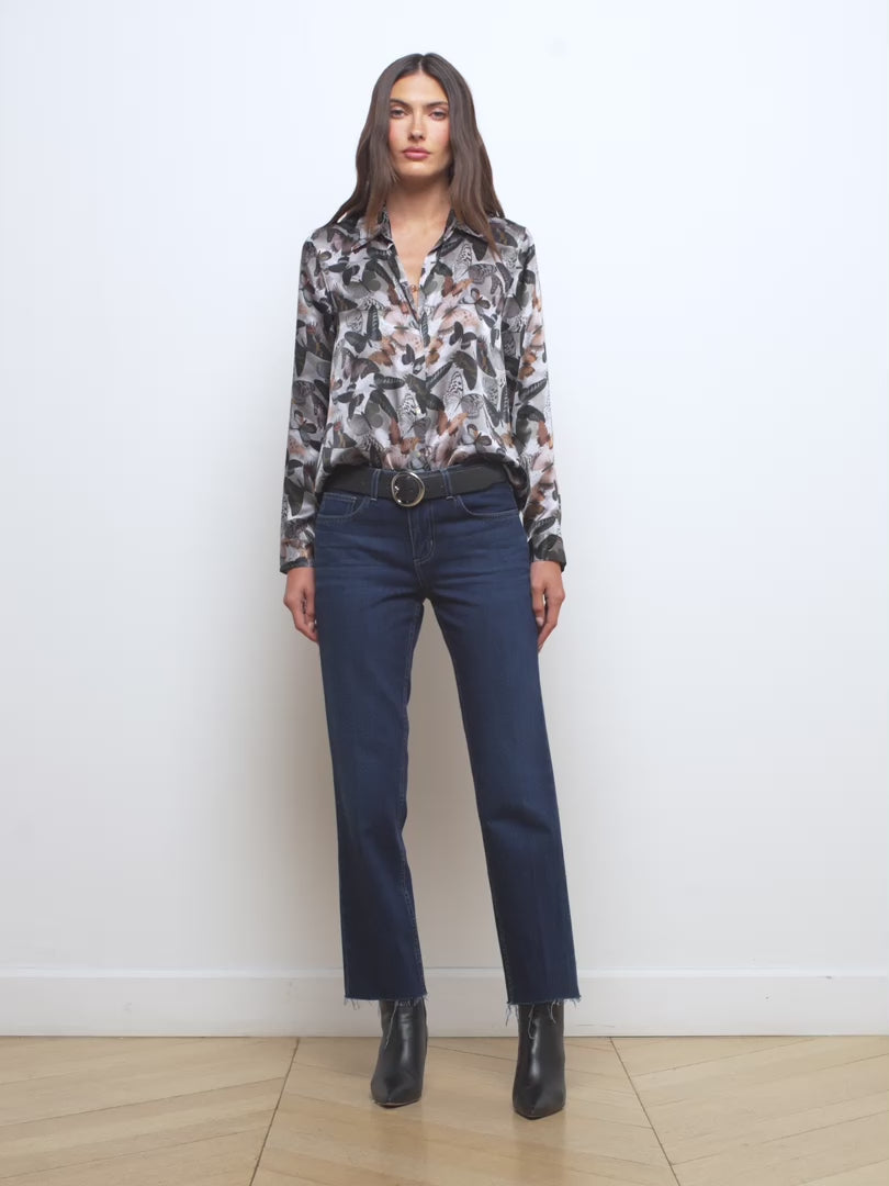 Tyler Silk Blouse blouse L'AGENCE Sale