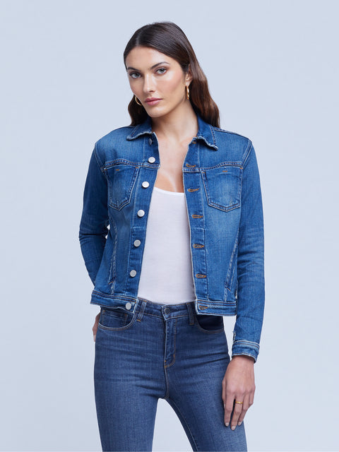 L'AGENCE Celine Jacket In Authentique Distressed