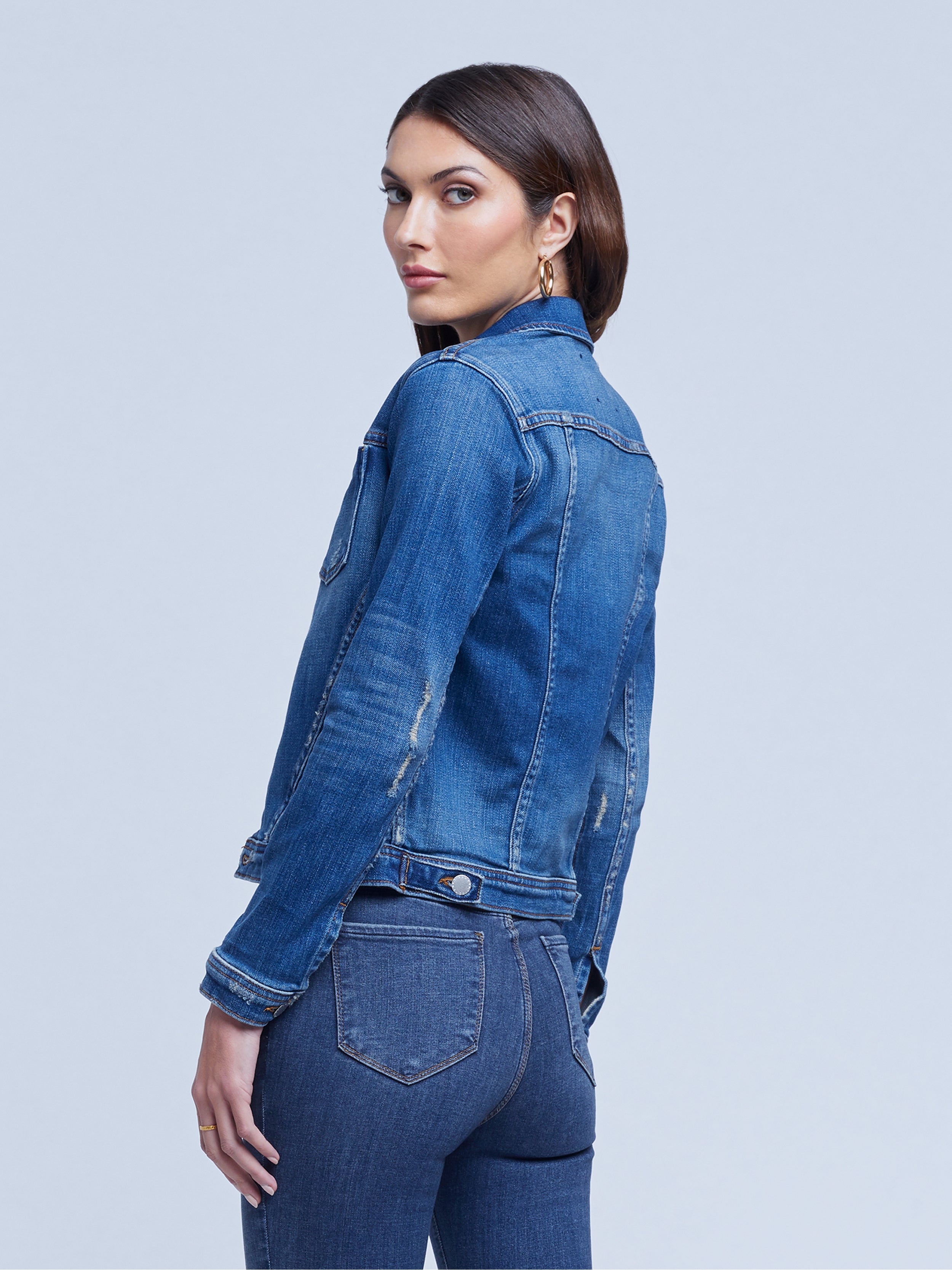 L'AGENCE Celine Jacket In Authentique Distressed