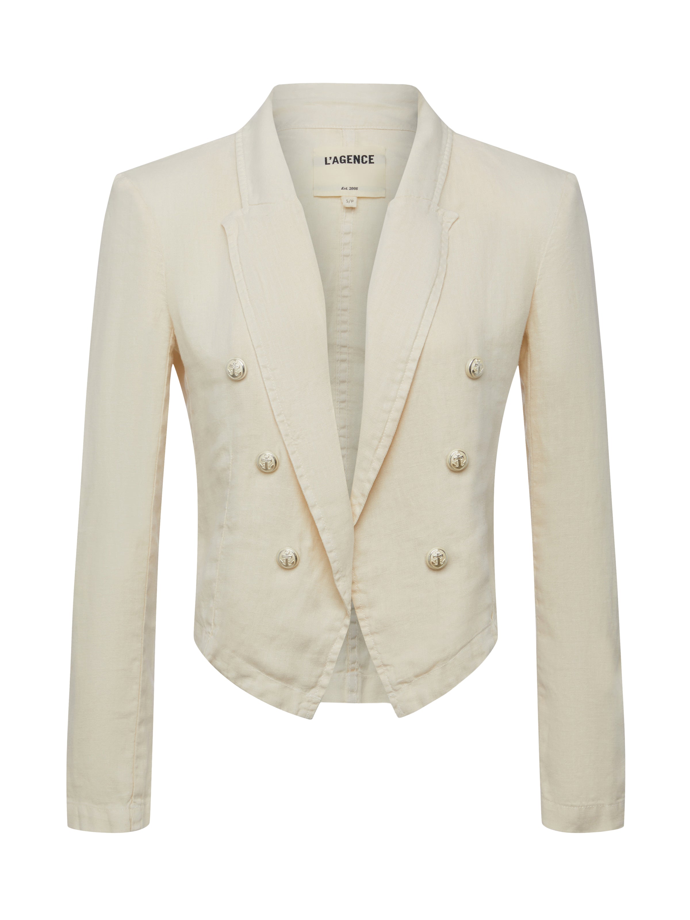 L'AGENCE Wayne Linen Blazer in Oat