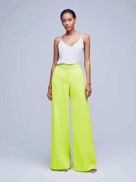 L'AGENCE Pilar Pant In Chartreuse