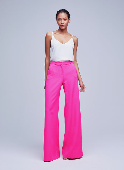 I See Fire Pink High Waisted Wide Leg Trouser