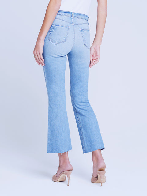 L'AGENCE Marty High-Rise Flare Jean in Aster