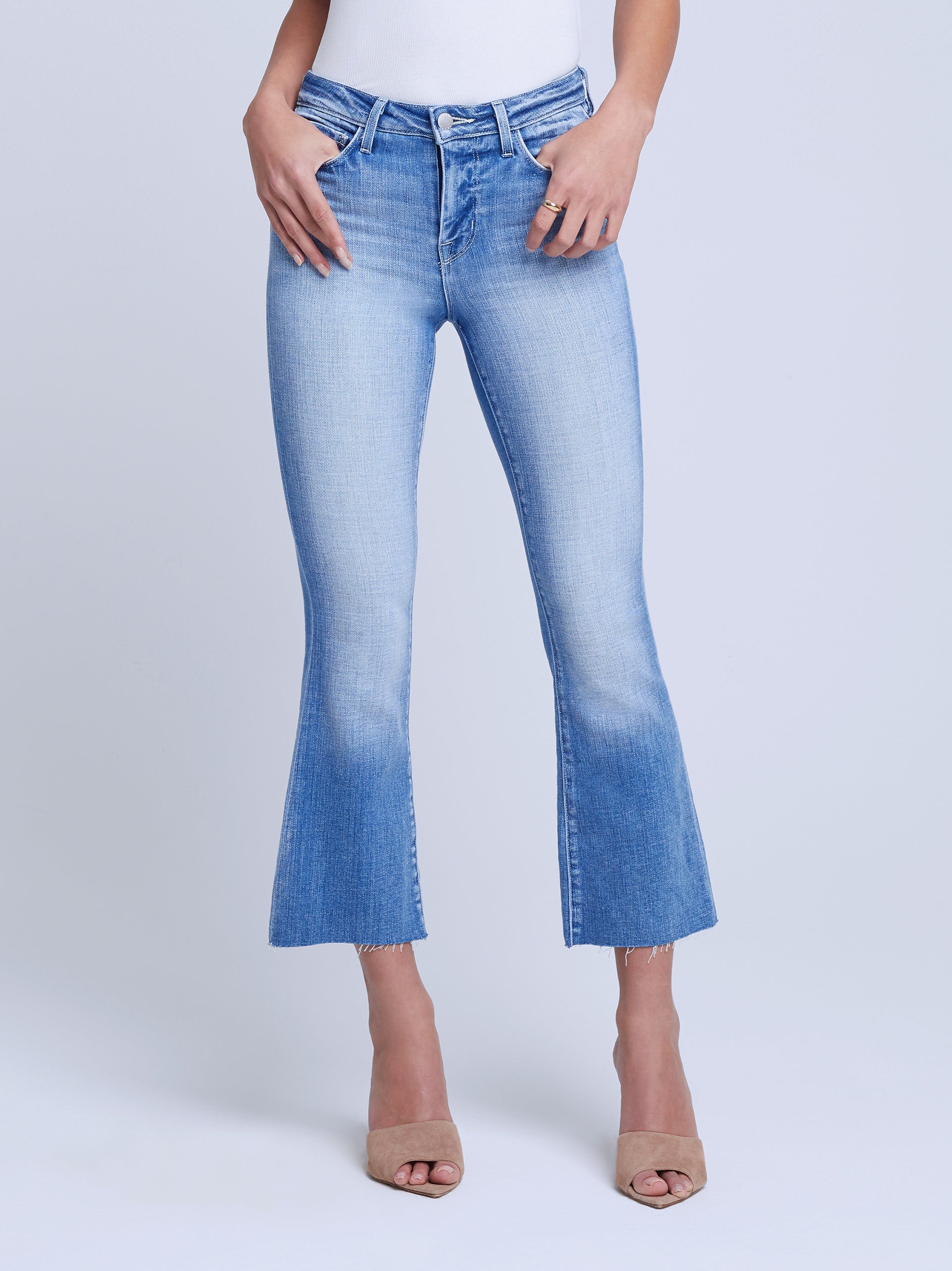 Kendra Cropped Flare Jean jean L'AGENCE Sale