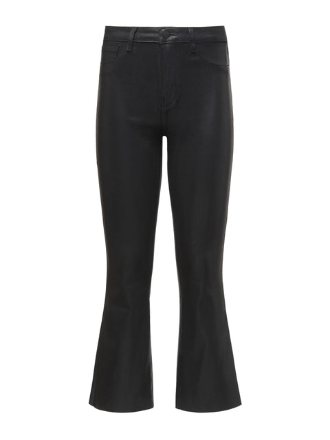 L'AGENCE Kendra High-Rise Cropped Flare Jean In Black