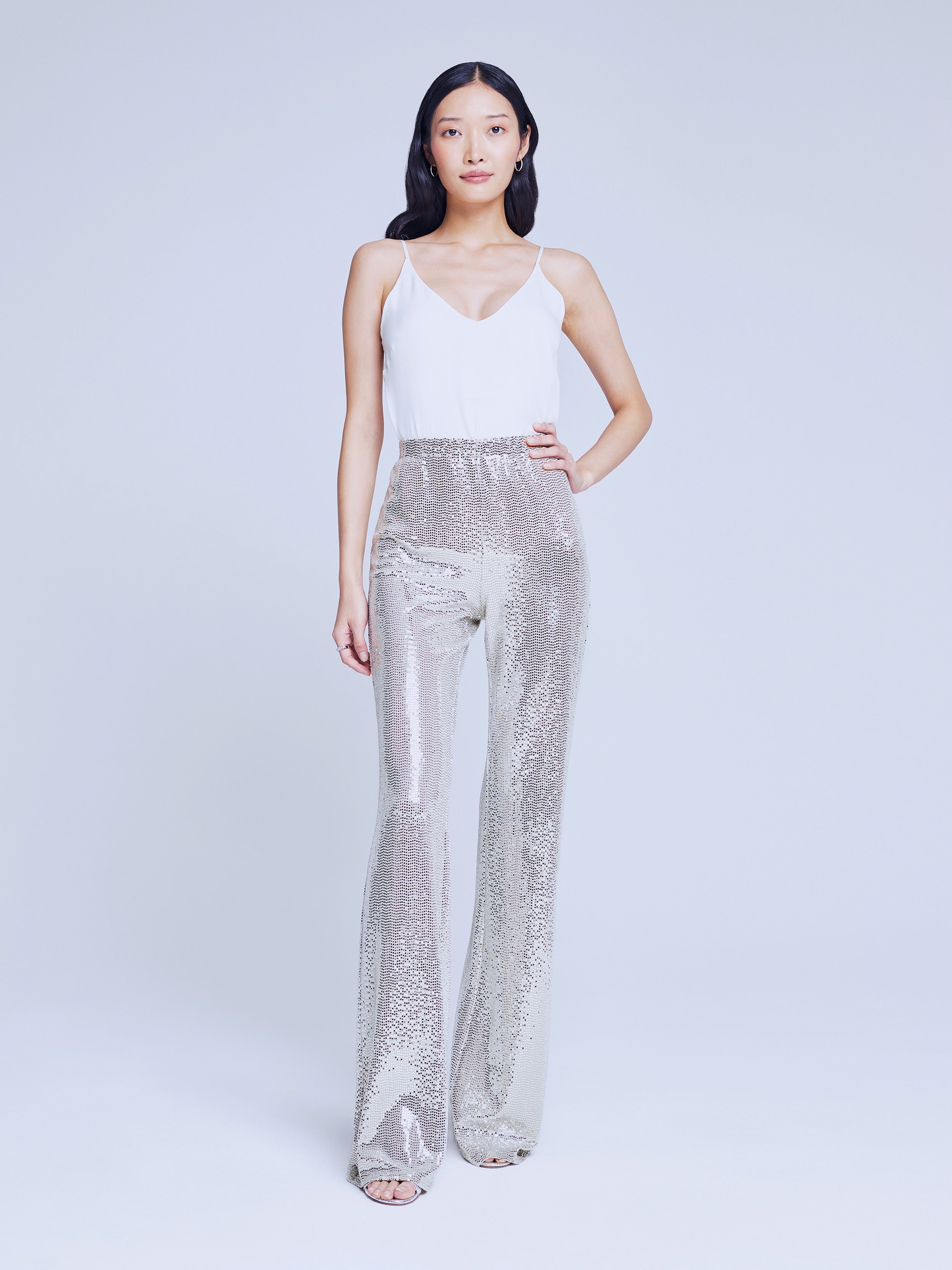 Silver sequin pants  Youngberry