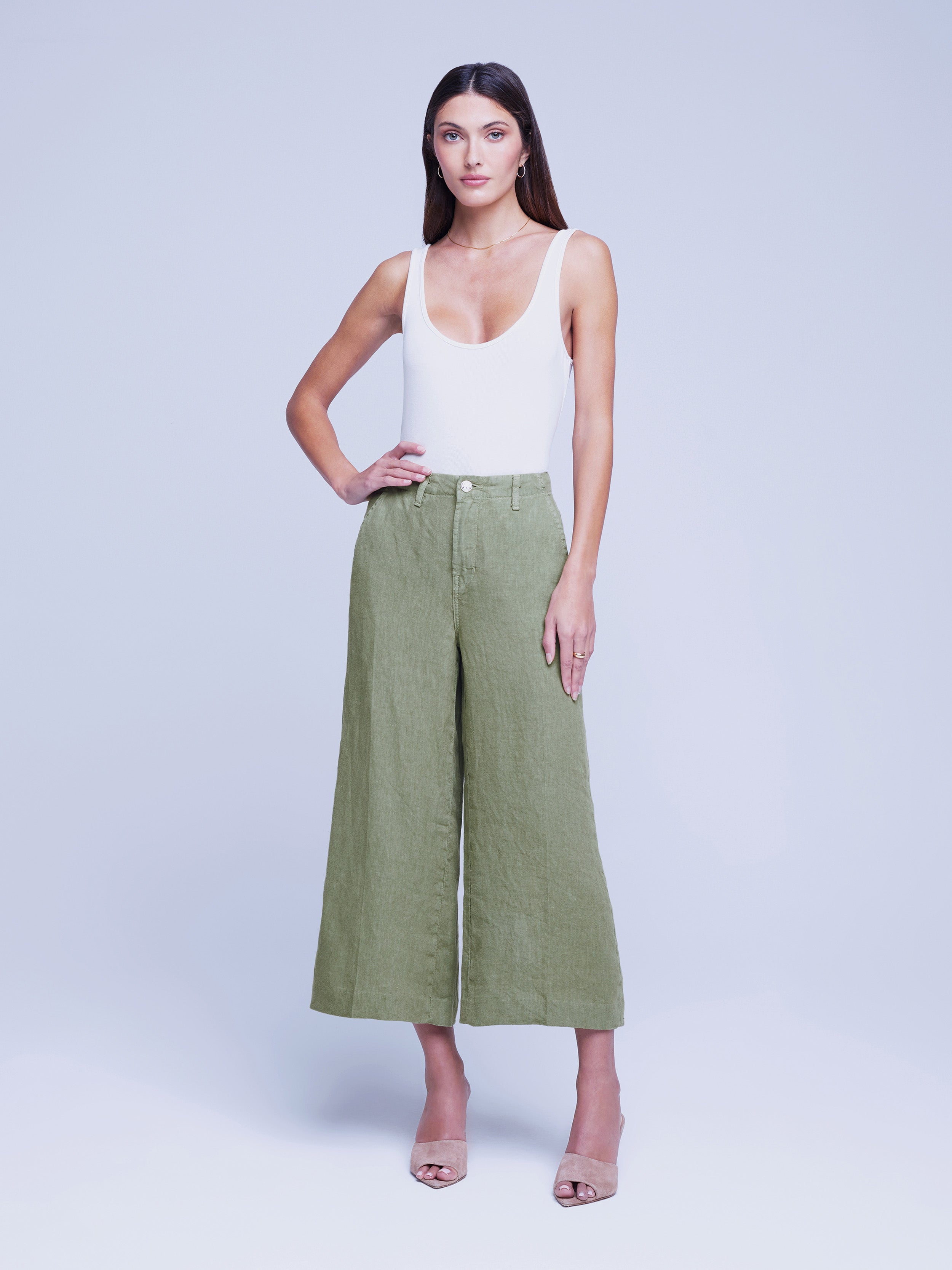 L'AGENCE Henderson Pant in Soft Army