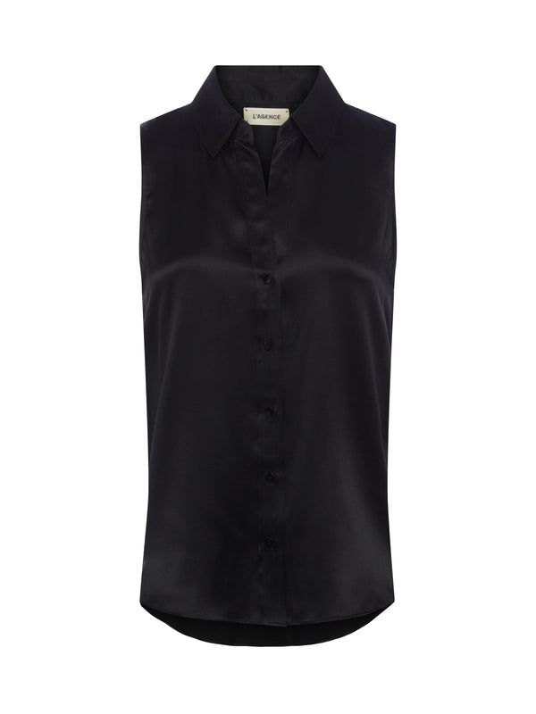 Emmy Sleeveless Silk Blouse blouse L'AGENCE   