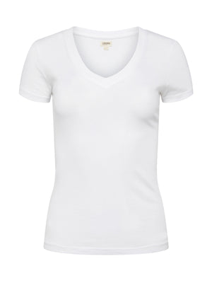 Becca Cotton V-Neck Tee tee shirt L'AGENCE   