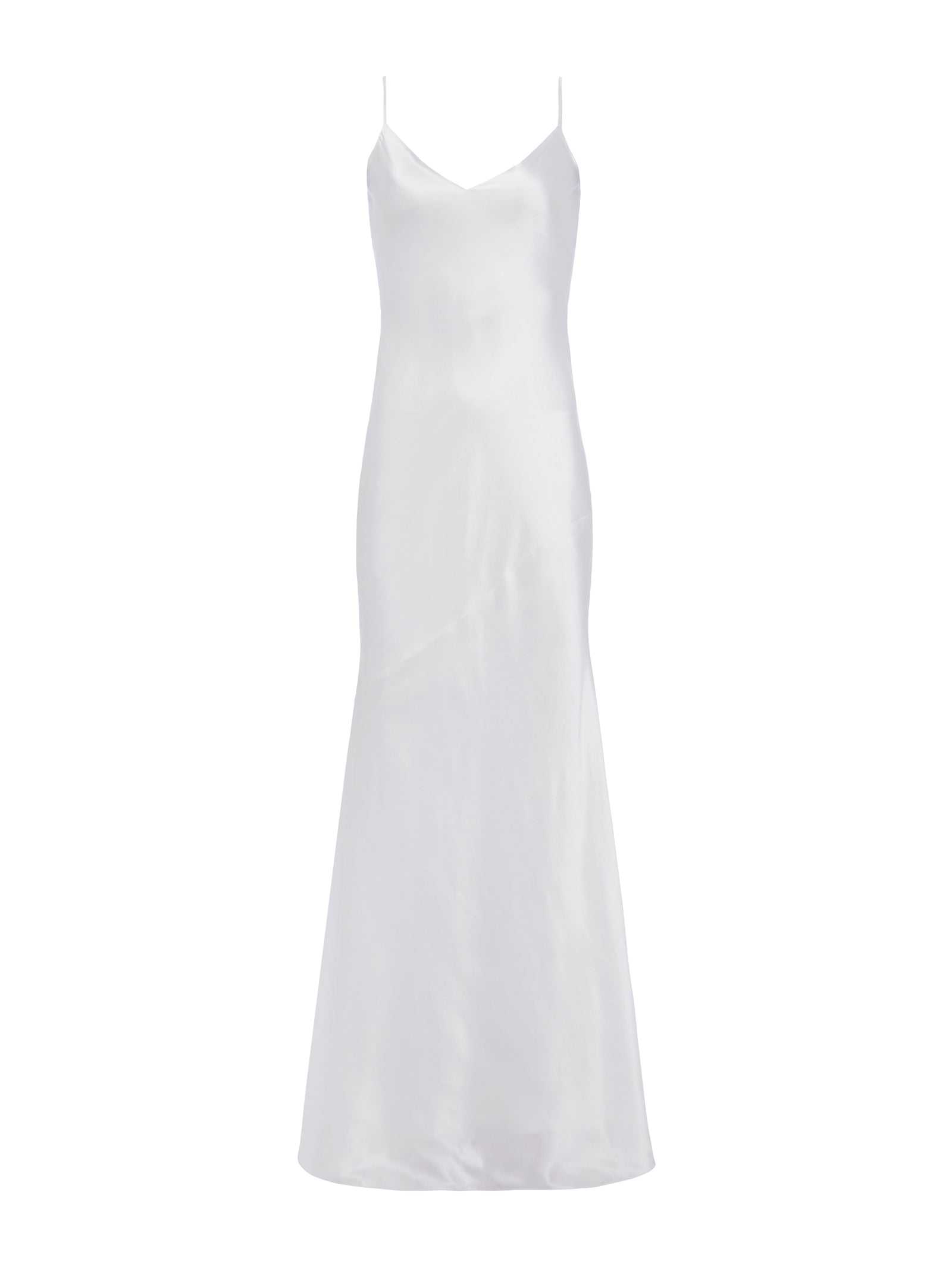 L'AGENCE Serita Silk Slip Dress in White