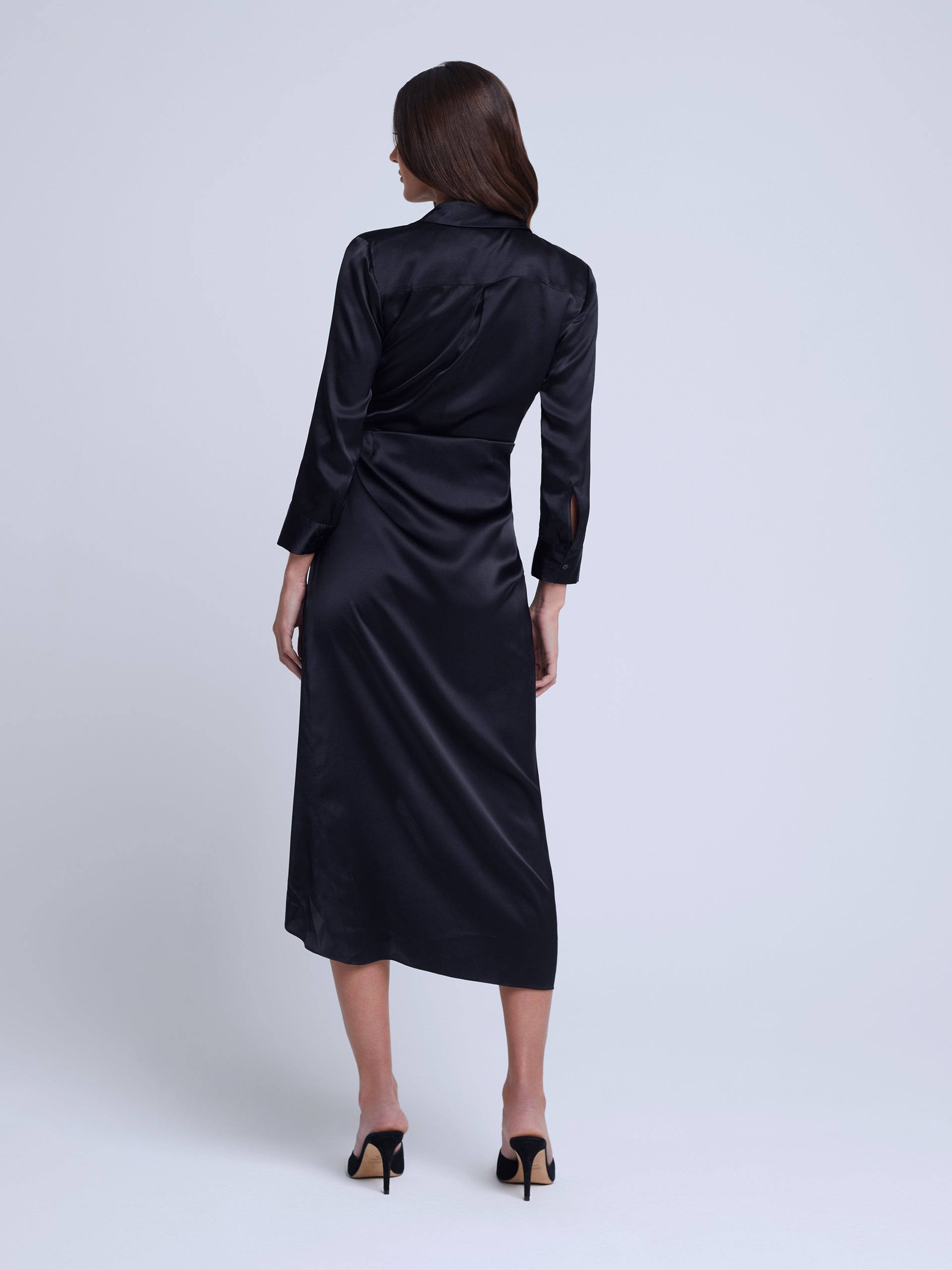 Kadi Silk Wrap Dress dress L'AGENCE Sale   