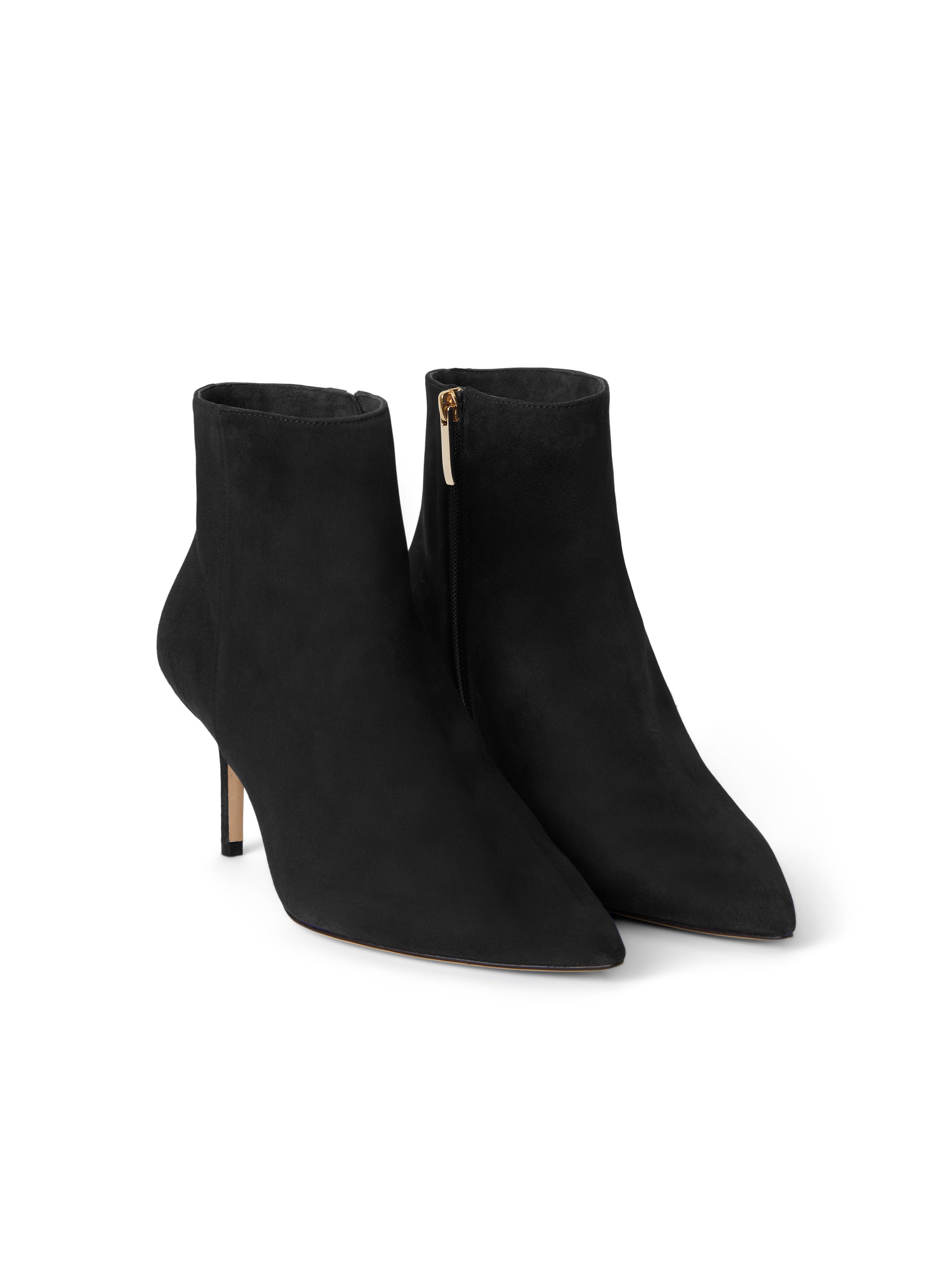 Pointed toe black suede sales booties