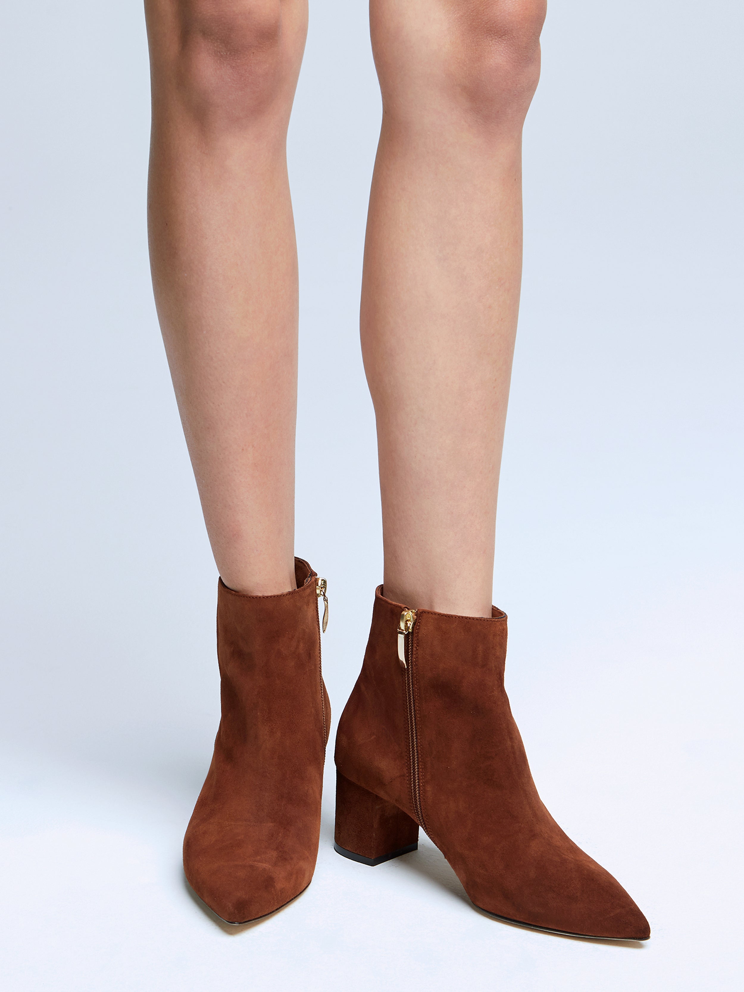 L'AGENCE Jeanne Bootie In Buckskin Suede